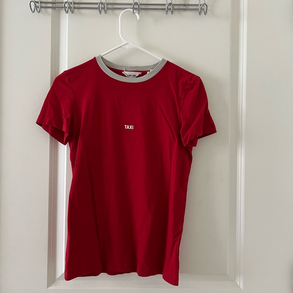 Helmut Lang Limited Edition Red Paris Taxi T-Shirt